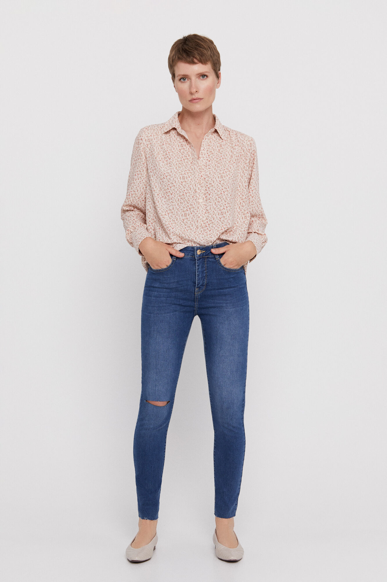 Calça jeans modeladora Sensational Fit - Azul escuro
