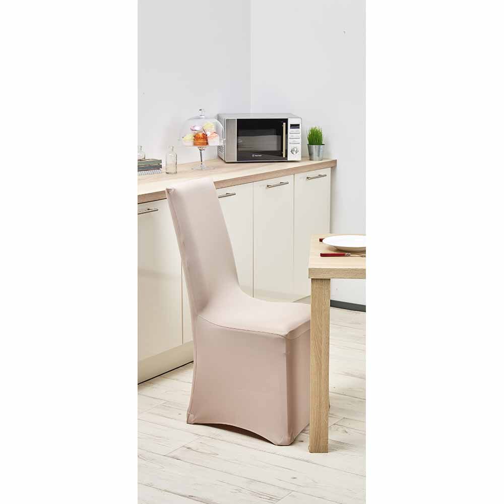 Housse de chaise taupe uni