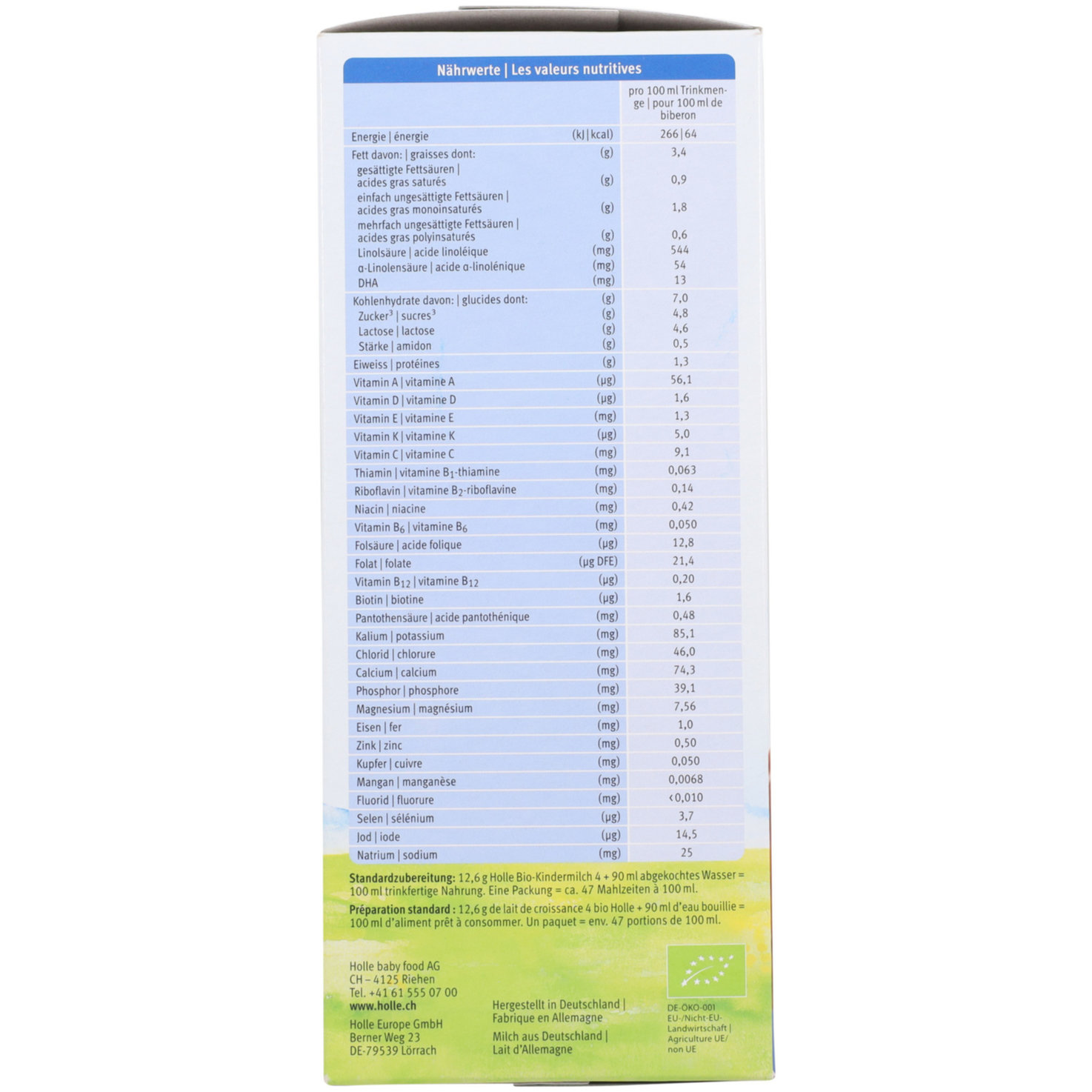 Holle Bio-Kindermilch 4 12+ Monate