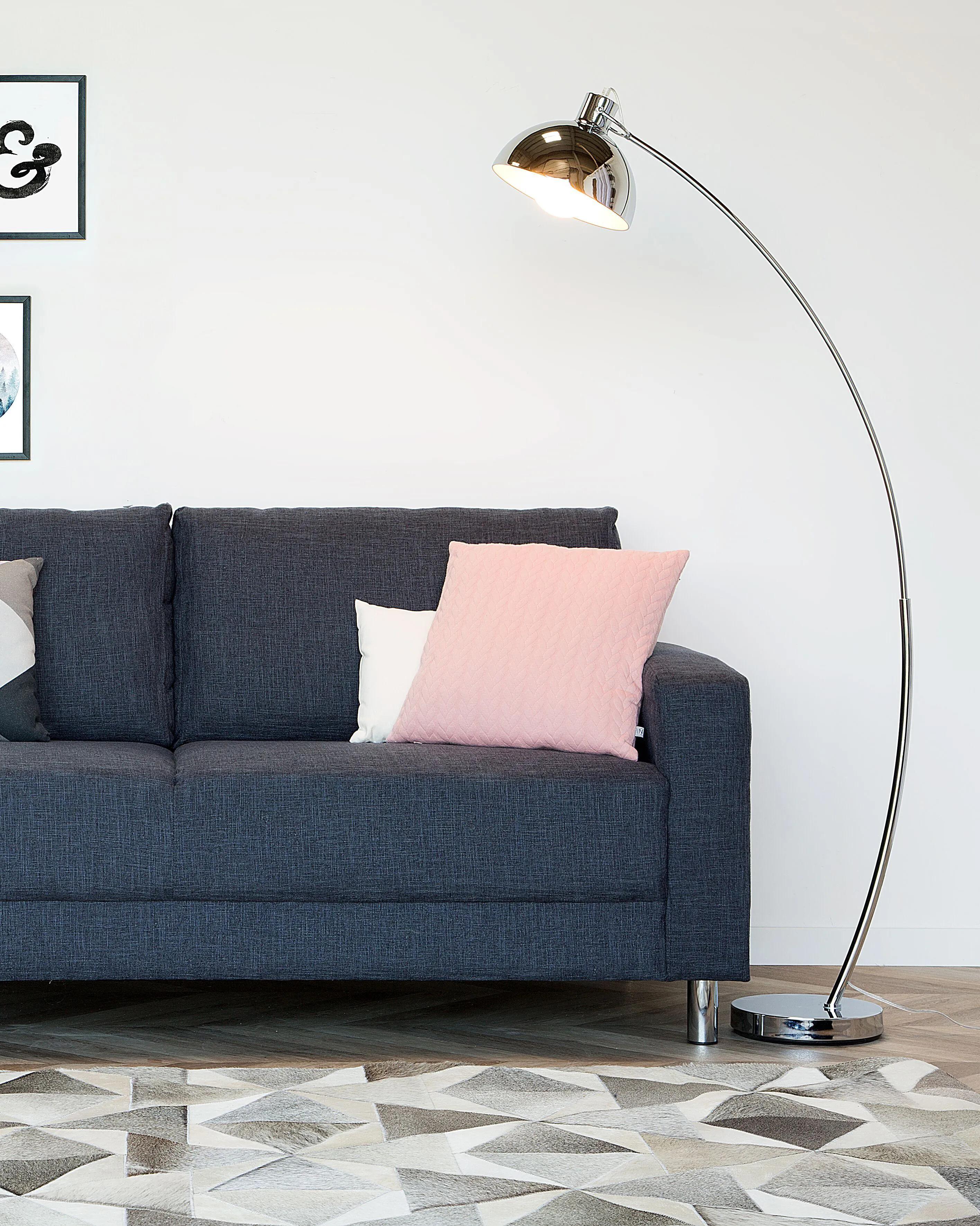 Staande lamp DINTEL Metaal Zilver