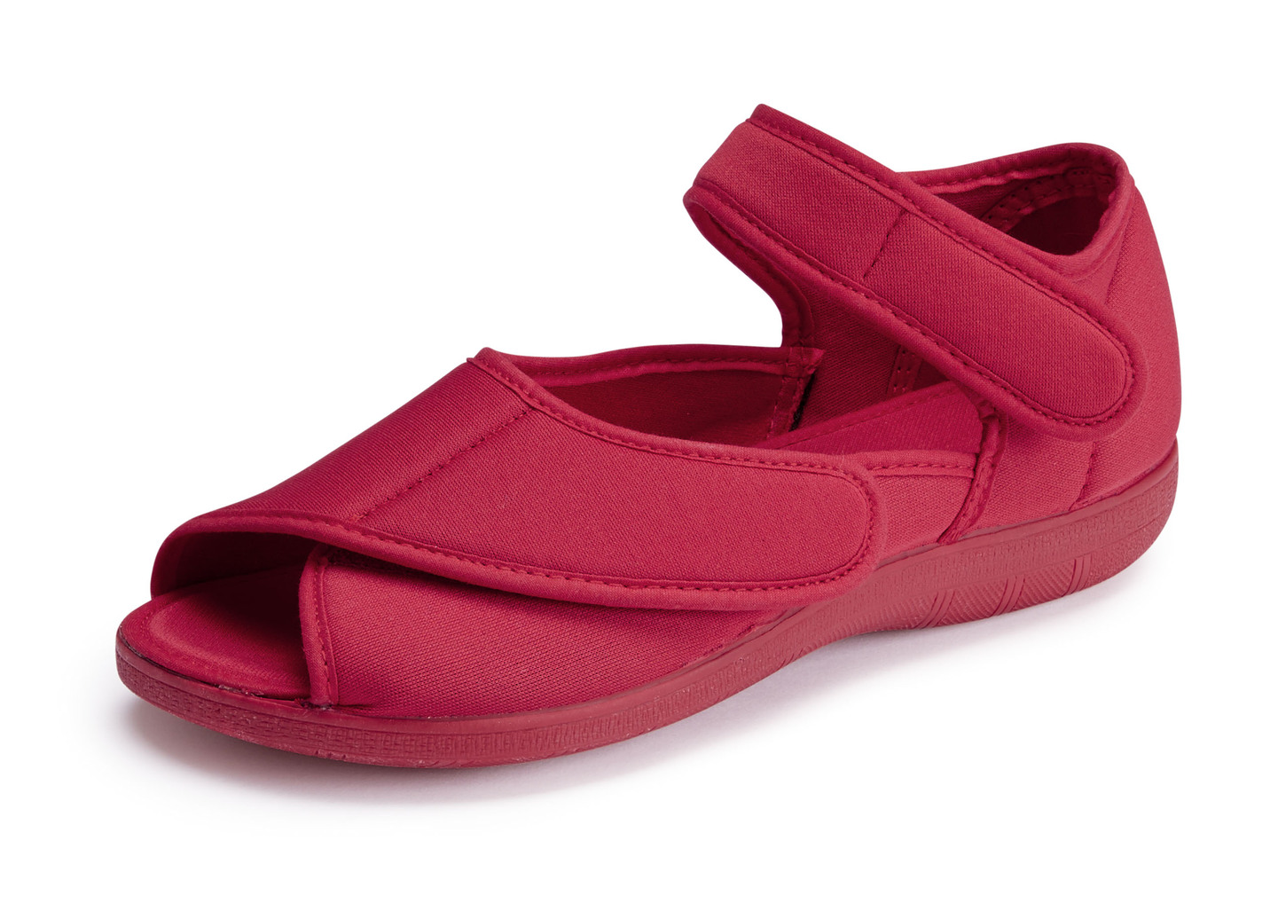 Klett-Sandale aus elastischem Textilmaterial
