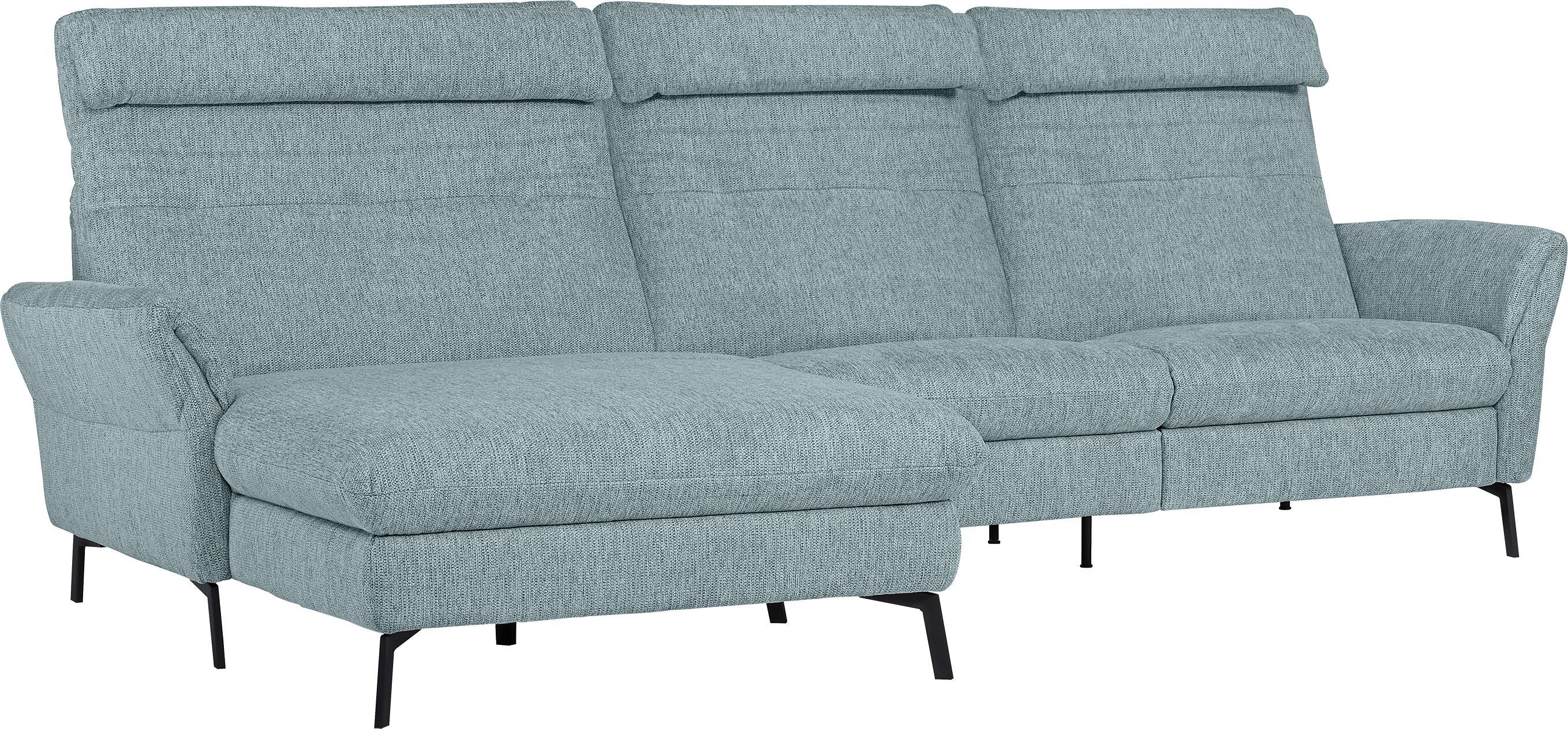 SEBO Ecksofa - Hellblau / B: 284.0 cm x T: 161.0 cm x H: 84.0 cm