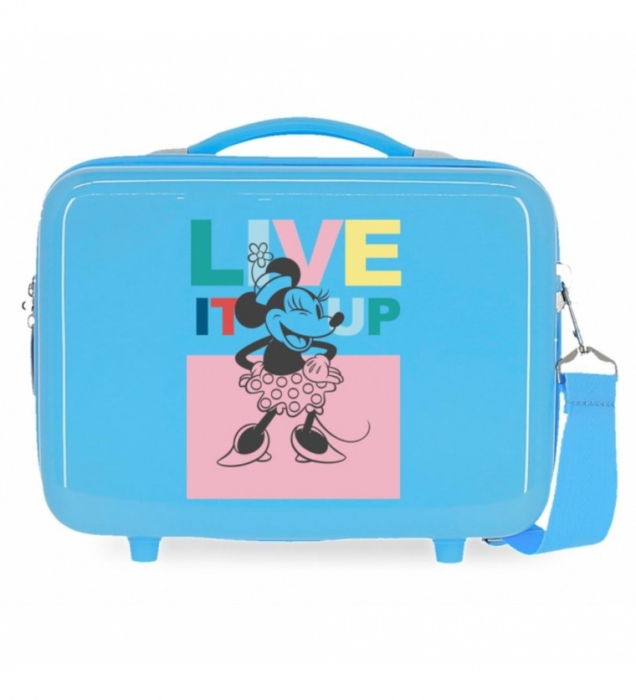 Bolsa Joumma Neceser ABS Minnie Live It Up Adaptável azul claro - 29x21x15cm -