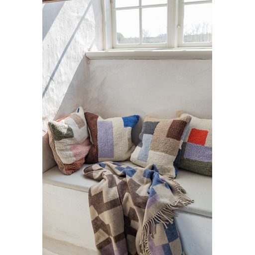 Mette Ditmer Maze Plaid, Chocolate, 130x190 cm
