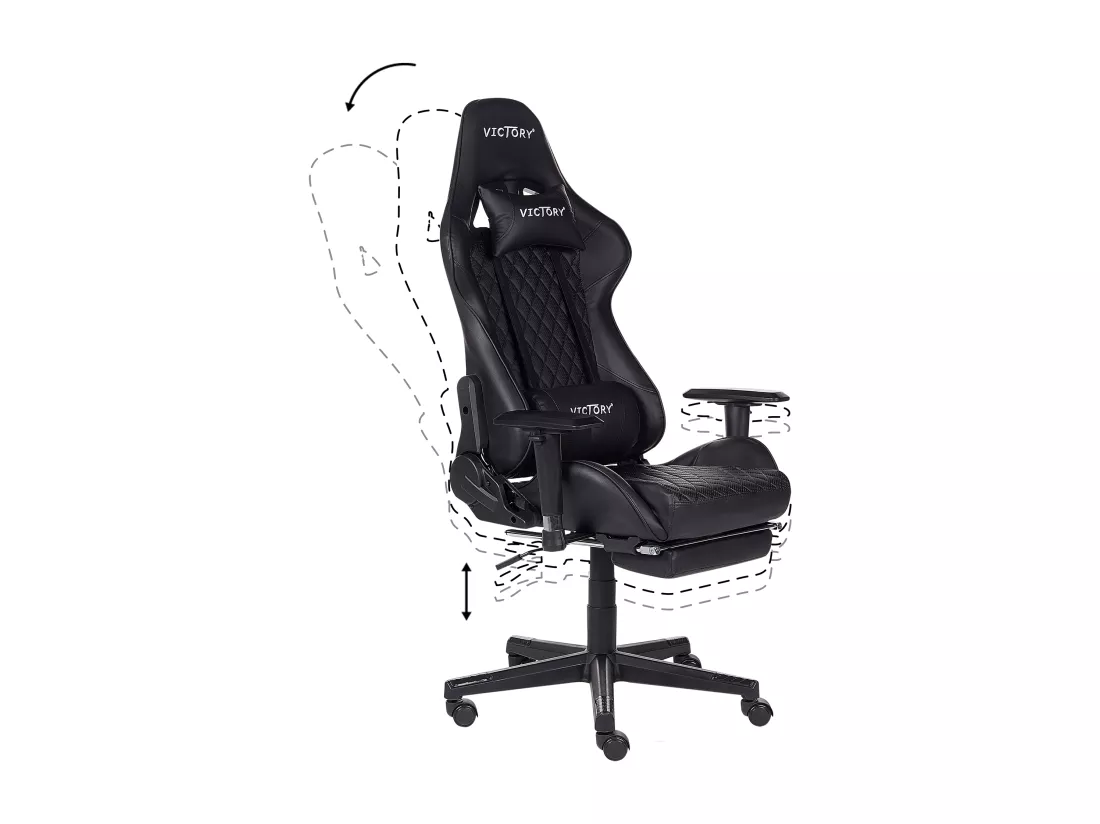 Siège de gaming VICTORY Cuir PU Noir
