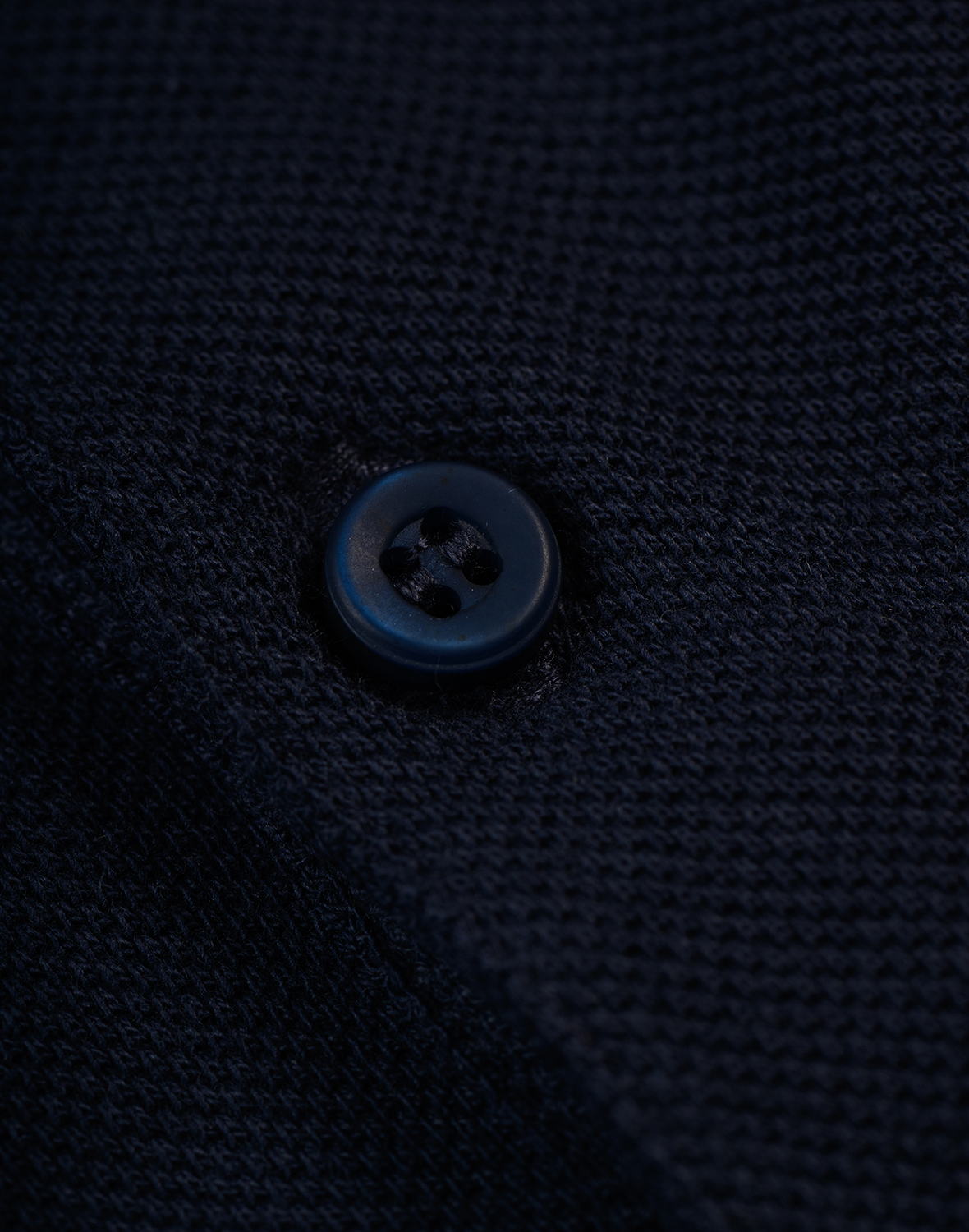 Poloshirt van katoen voor heren in Marineblauw