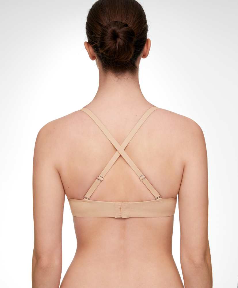 Sutiã triangular push-up de algodão