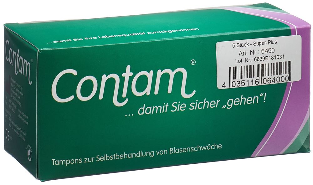 CONTAM Vaginaltampon 45mm Super Plus Spezialgrösse 5 Stk
