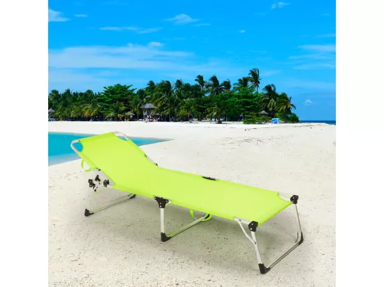 2 chaises longues pliantes de plage en aluminium Koh Samui