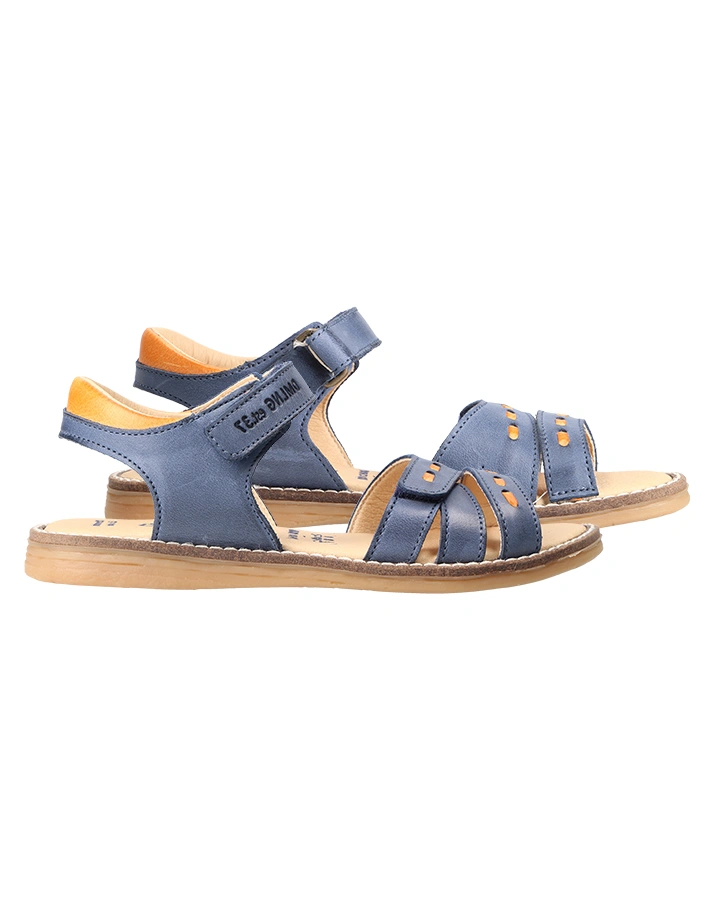 Leder-Sandalen VIVIAN in dunkelblau
