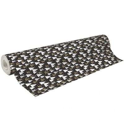Clairefontaine Alliance - Papier cadeau - 70 cm x 50 m - 60 g/m² - motif sapins fond noir