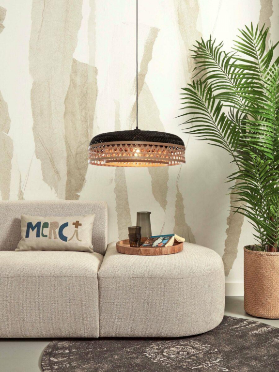 Good&Mojo Ubud hanglamp Ø60 zwart/naturel