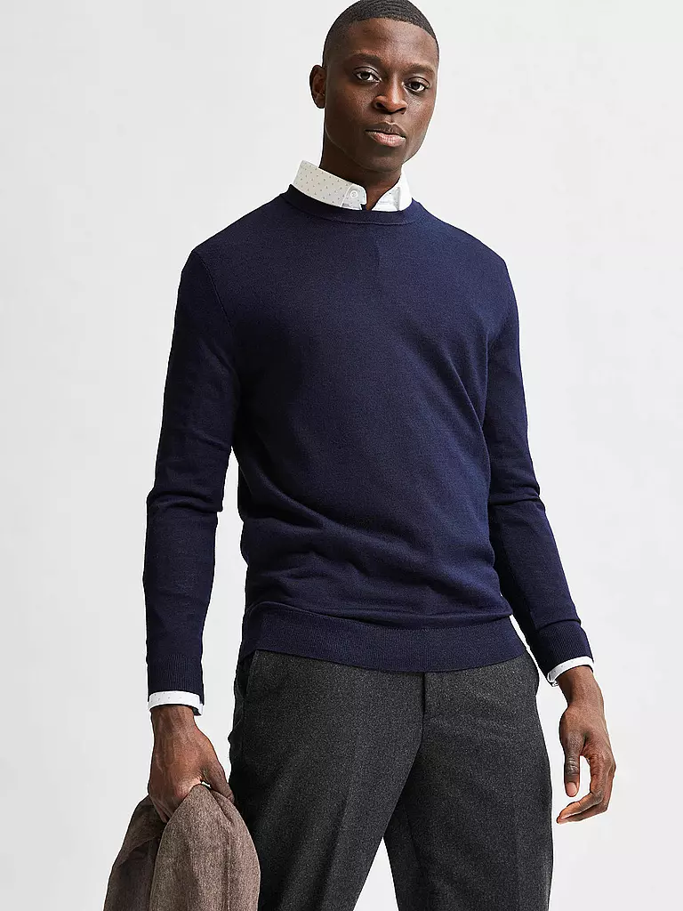 SELECTED Pullover SLHTOWN blau