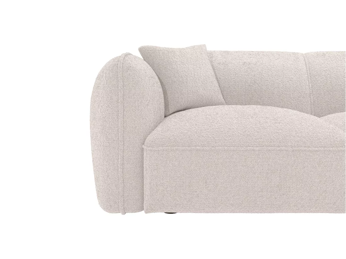 Canapé d'angle droit en tissu beige CAMILIO de Maison Céphy