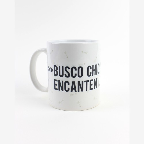 Caneca. Procuro uma garota que ame gatos.