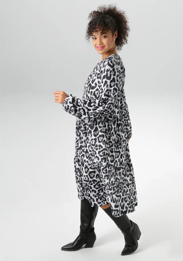 Aniston PLUS Druckkleid in schönem Animal-Print - NEUE KOLLEKTION