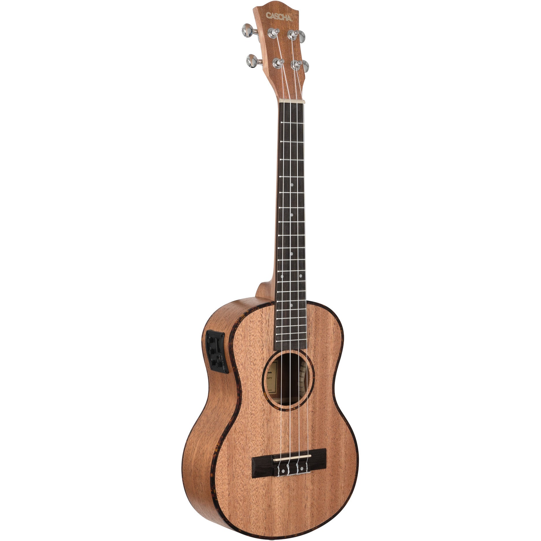 Cascha HH2048E Premium Mahogany E/A tenor ukelele set