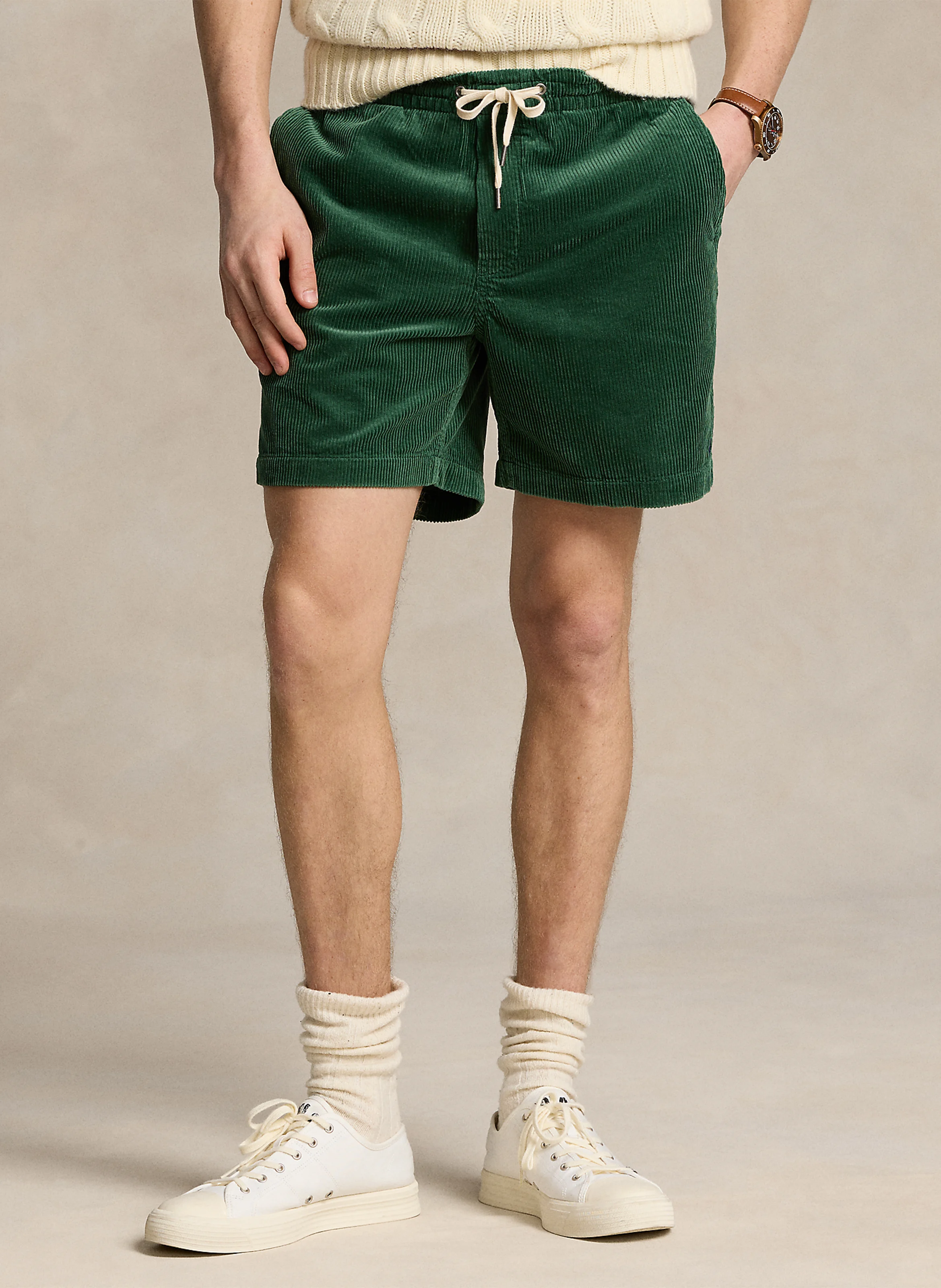 Short en velours | Vert