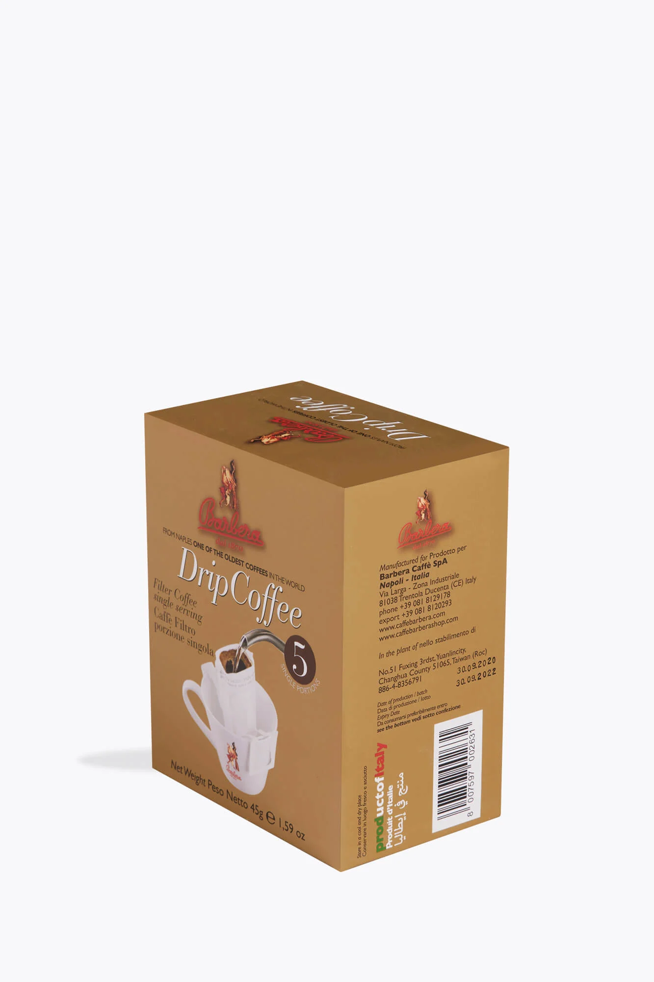 Barbera Drip Coffee 5x9g Bags