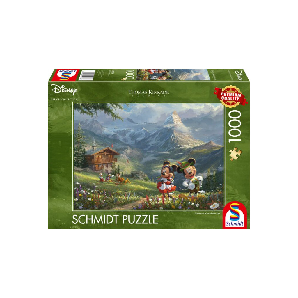 Puzzle - Mickey et Minnie dans les Alpes - 1000 Pièces