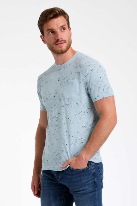 Gabbiano blauwe heren t-shirt