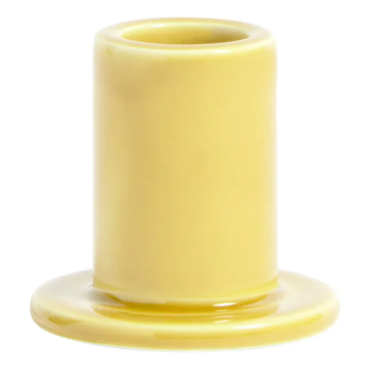 Hay Bougeoir Tube en faïence  | Jaune citron
