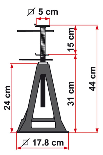 Fiamma Plastic jacks assteunen