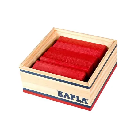 KAPLA® Holzplättchen 40-teilig in Box Rot