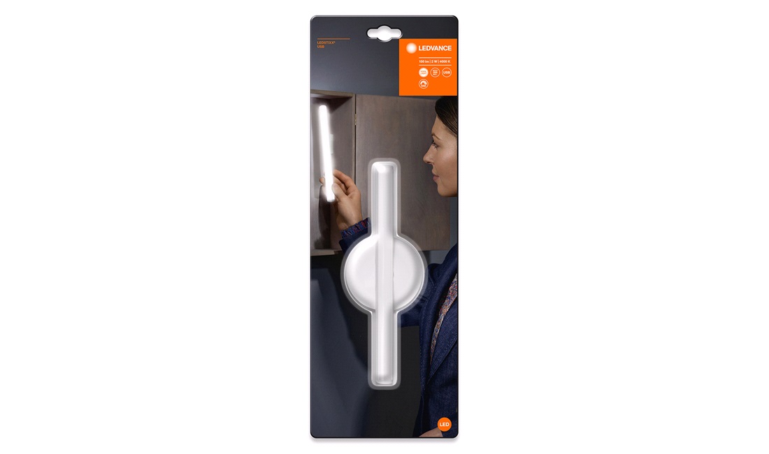 Batteri lampe/lygte LEDSTIXX USB sølv