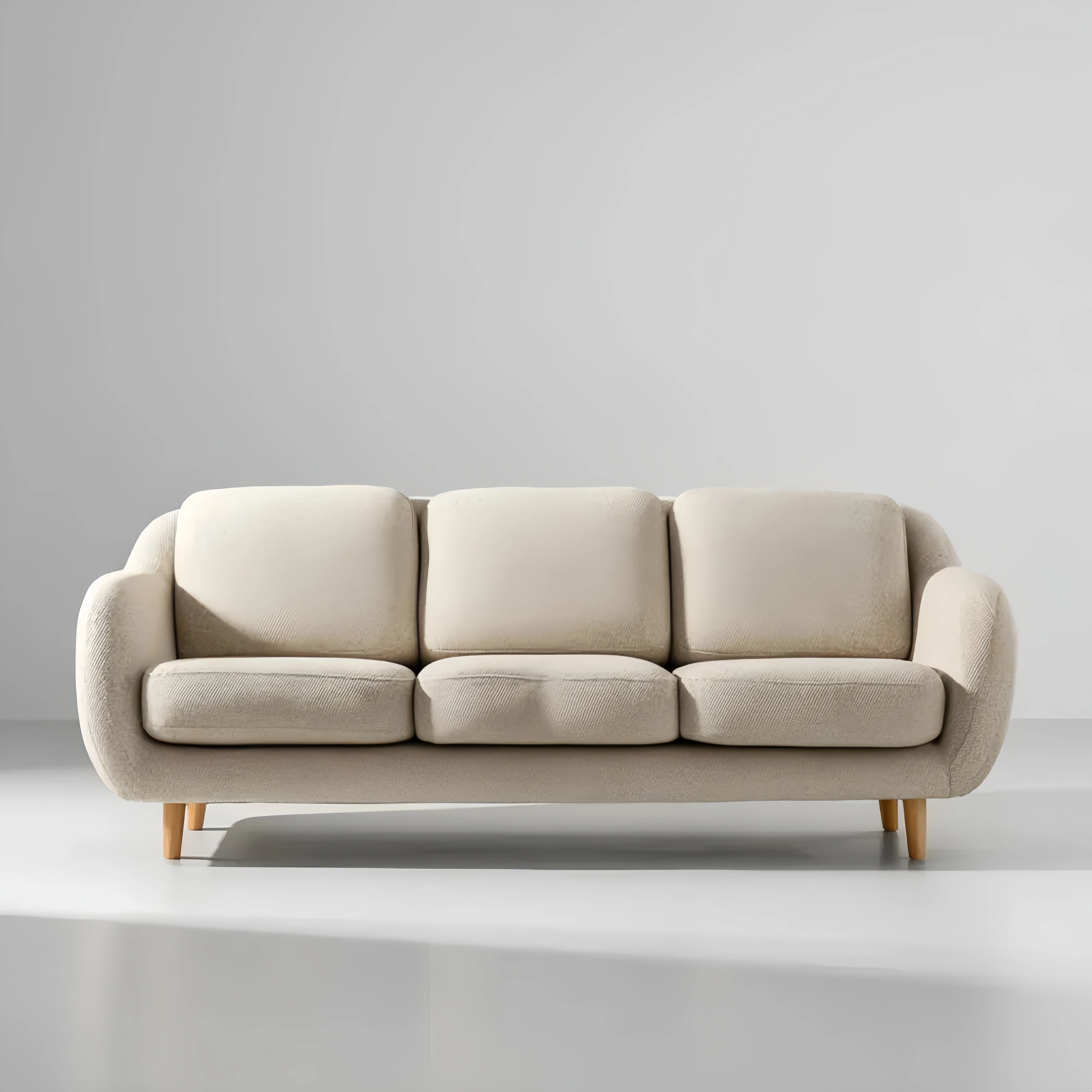 3-Sitzer-Sofa 200x85x90 cm Stoffpolsterung – Beige – Modernes Design