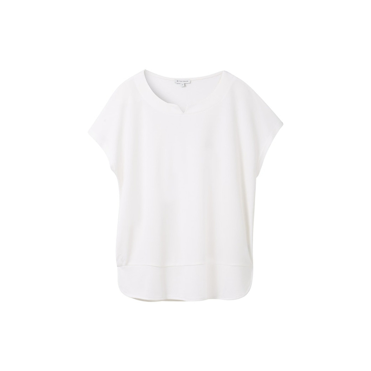 Tom Tailor T-shirt fabric mix crew neck
