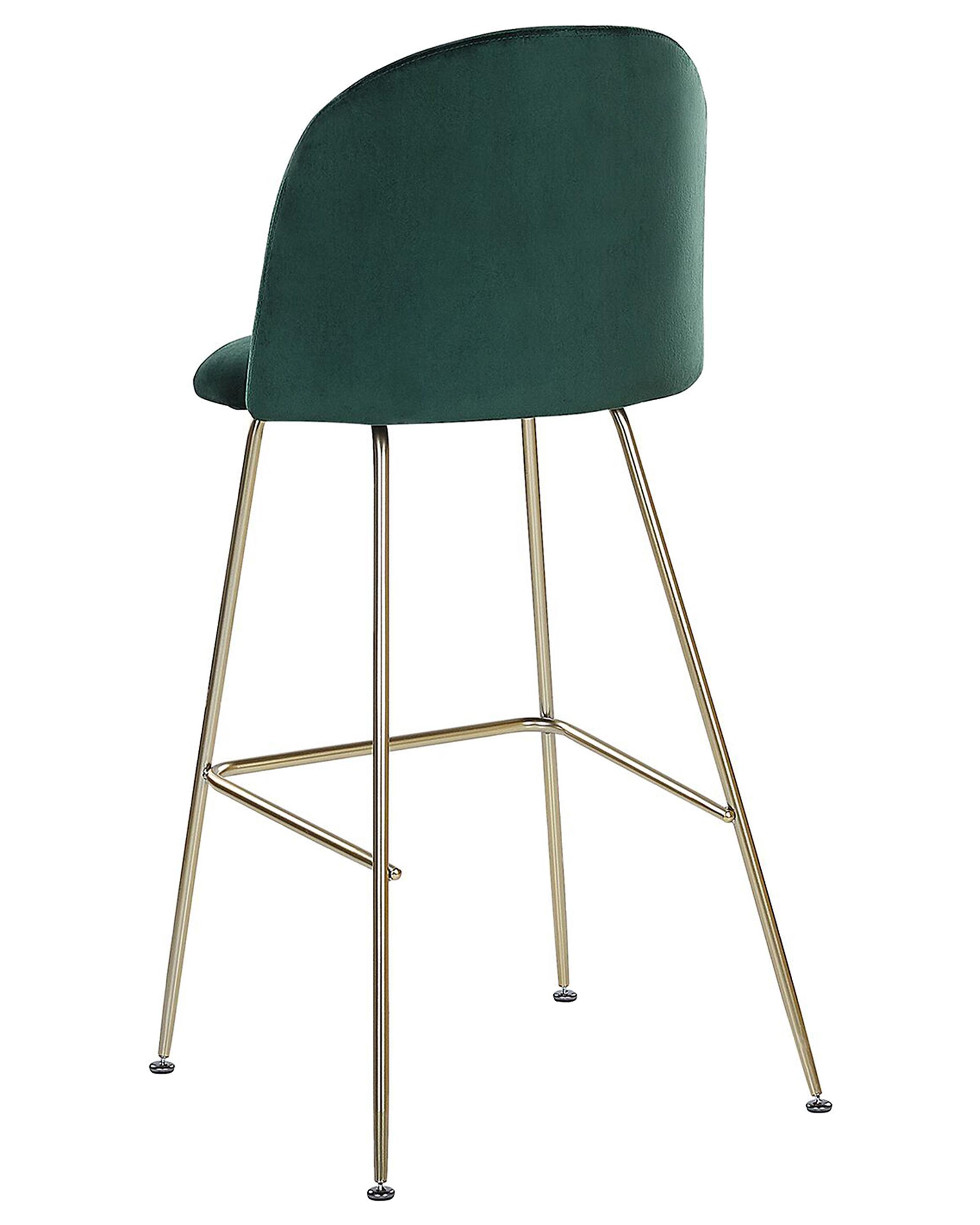 Set van 2 barstoelen ARCOLA Fluweel Smaragdgroen