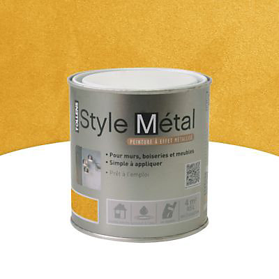 Peinture à effet métalisé murs, boiseries et meubles or 500ML