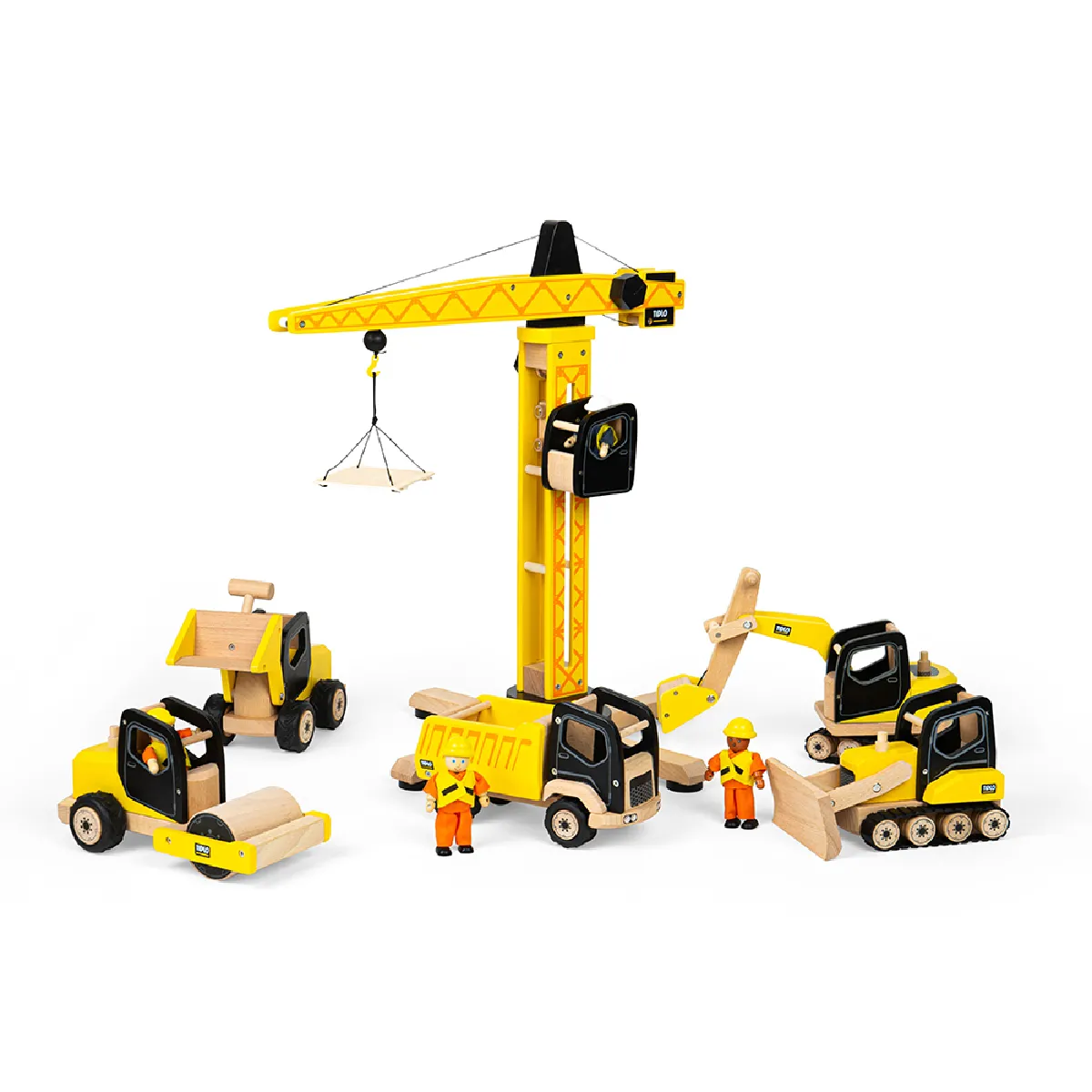 Tidlo Jouet de pelleteuse en bois