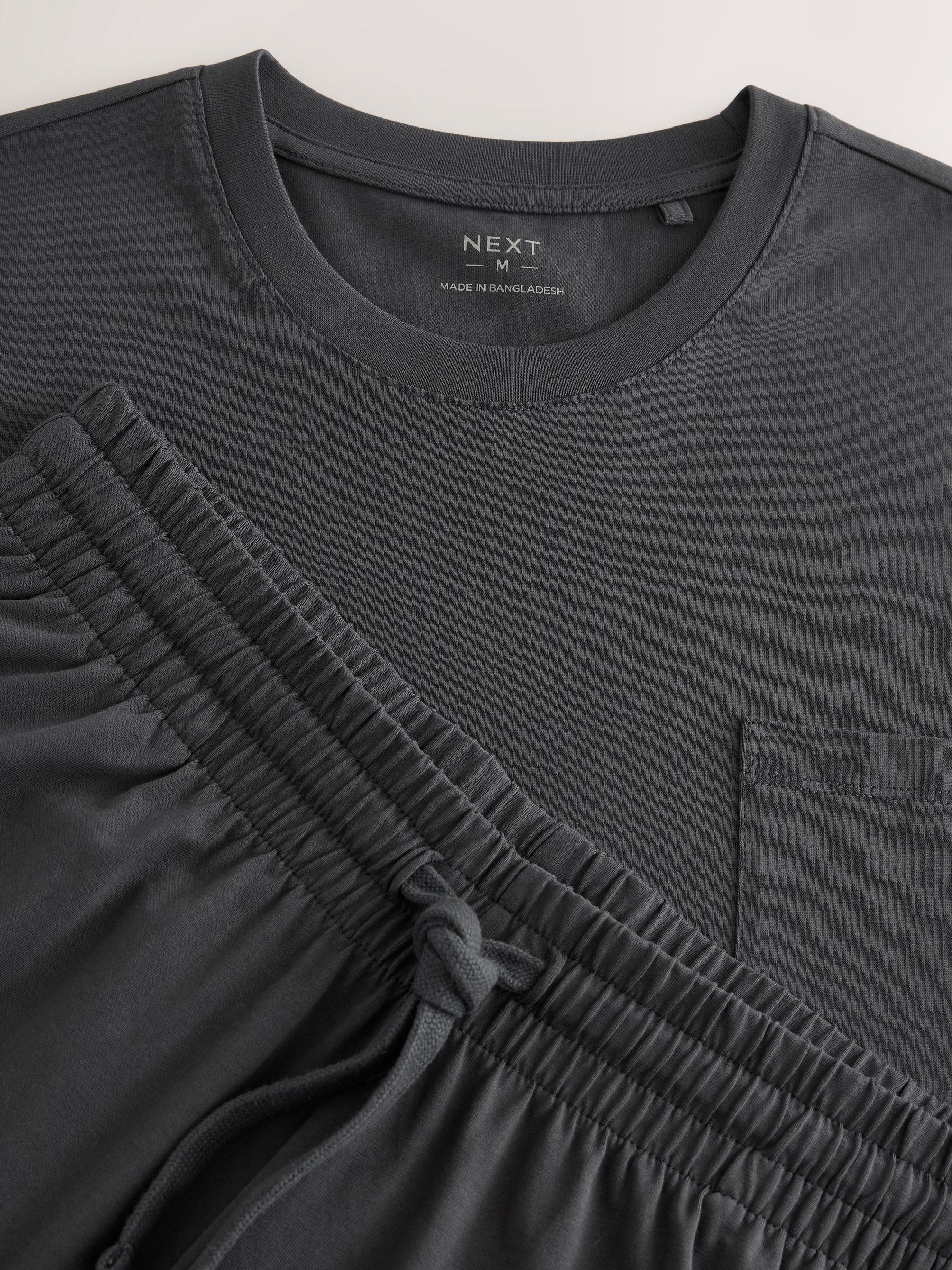 Leisteen grijs - Lange jersey pyjama