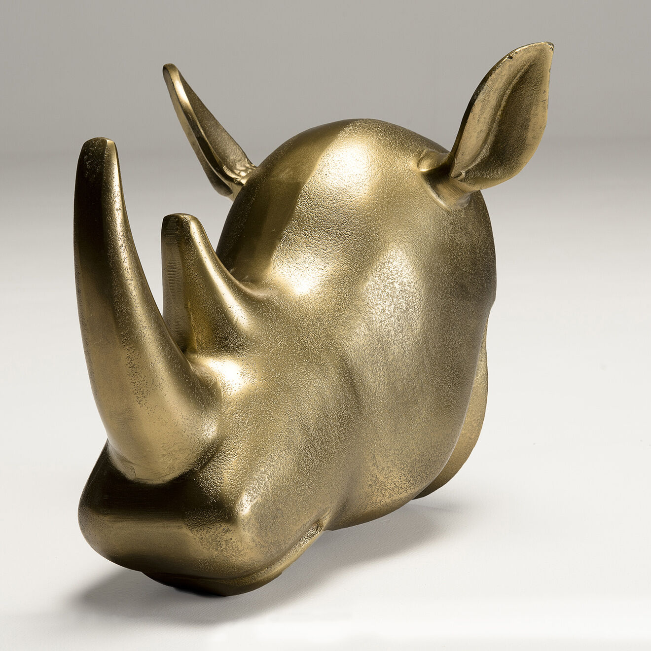 Macabane Sculpture rhinoceros Jonas dorée - 29x33x33 cm