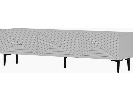 CONCEPT1 - Meuble TV Felix blanc 160 x 31,4 x h44,1 cm