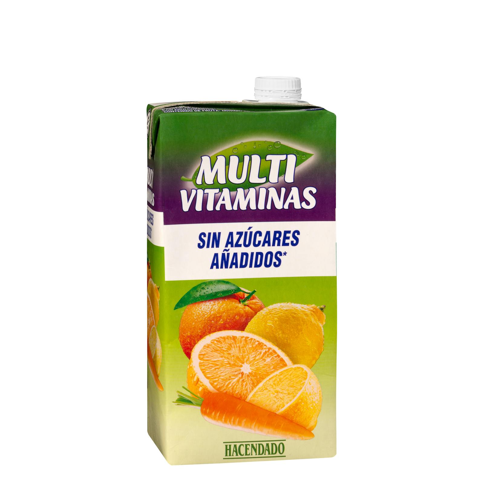 Boisson multivitaminée Hacendado sans sucres ajoutés