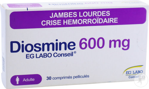 EG Conseil Diosmine 600mg Comprimés Pelliculés 30