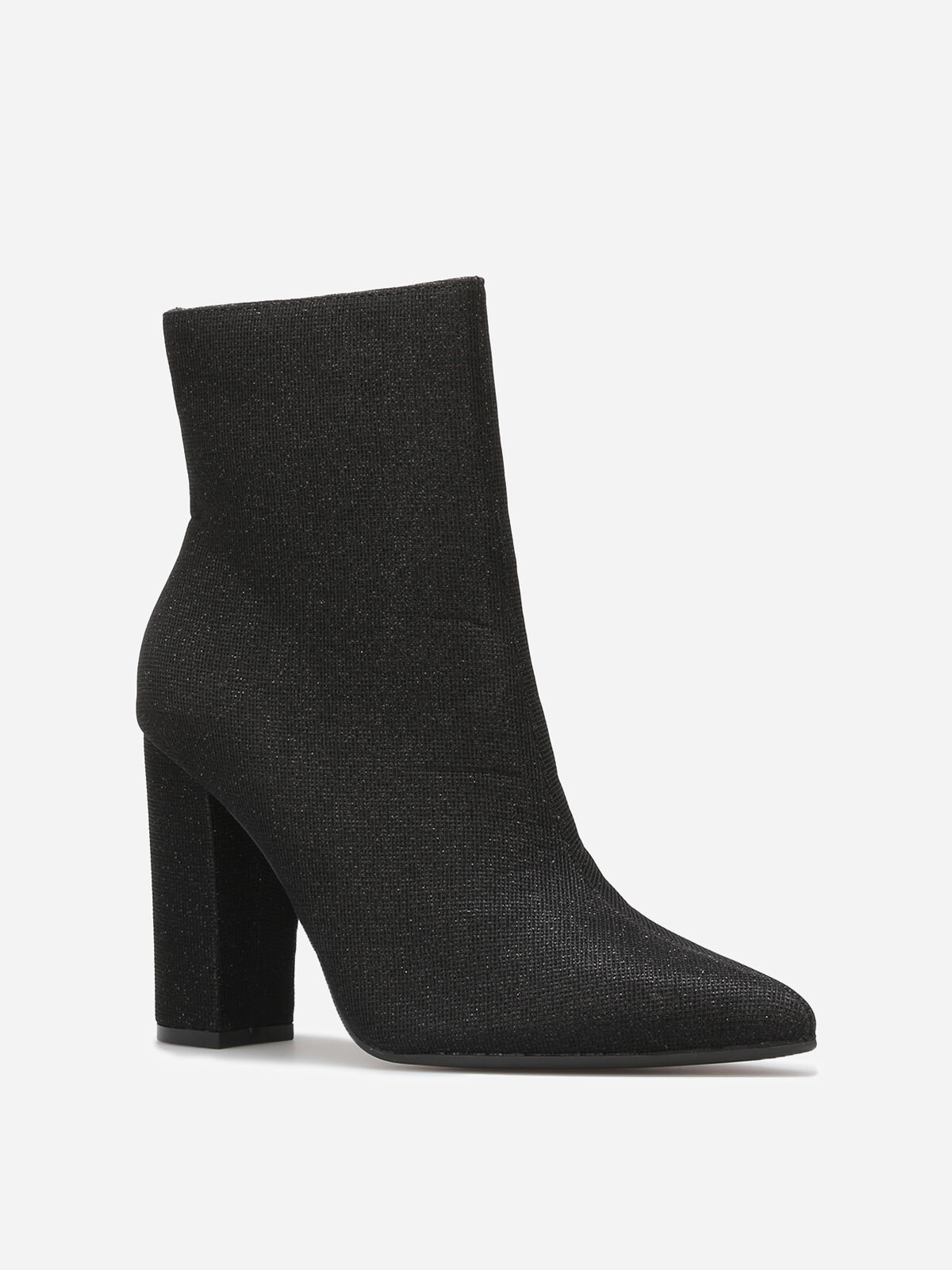 Bottines pailletées à bout pointu- Noir