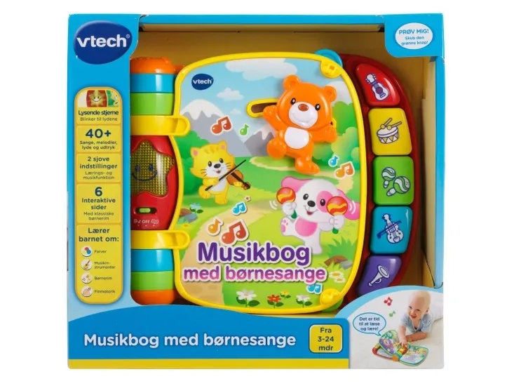 Vtech Baby musikbog med børnesange - DK
