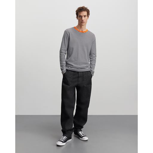 Mads Nørgaard Duo Rib Tobias T-shirt, White/Black, XL
