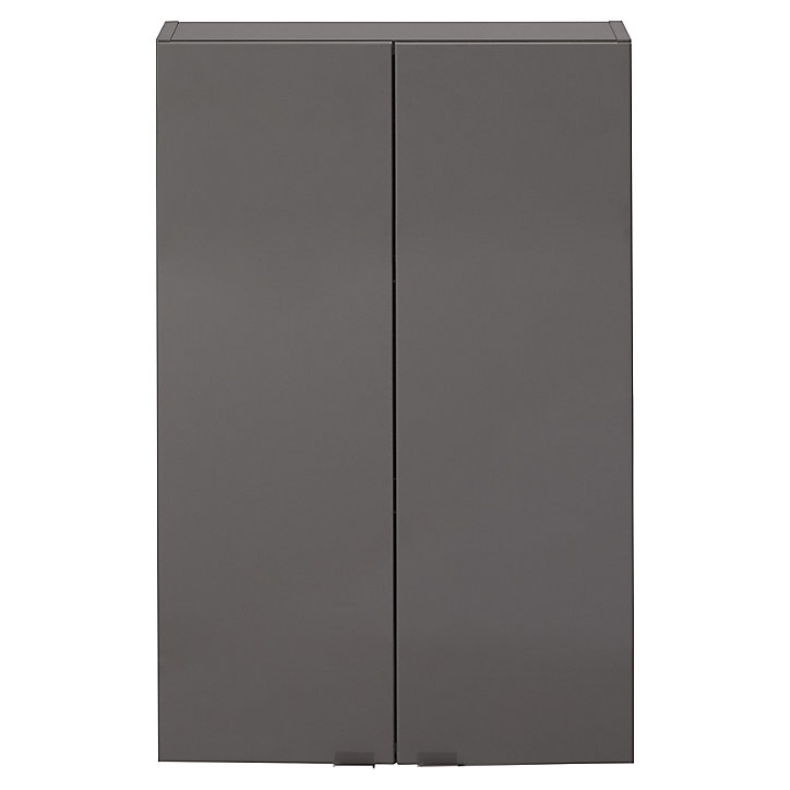 Armoire de salle de bains faible profondeur GoodHome Imandra gris taupé L.60 x H.90 x P.15 cm