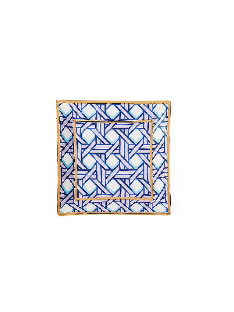 JONATHAN ADLER Schale Quadratisch 11,5cm Hellblau  hellblau