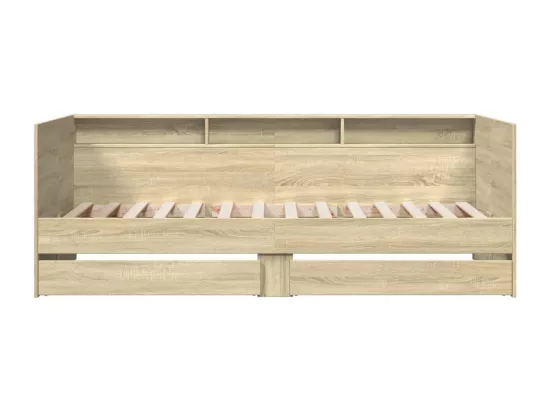 Lit de jour avec tiroirs sans matelas chêne sonoma 100x200 cm