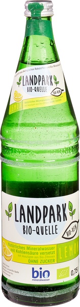 Landpark Bio-quelle Mineraalwater Koolzuur, Citroen (750 ml)
