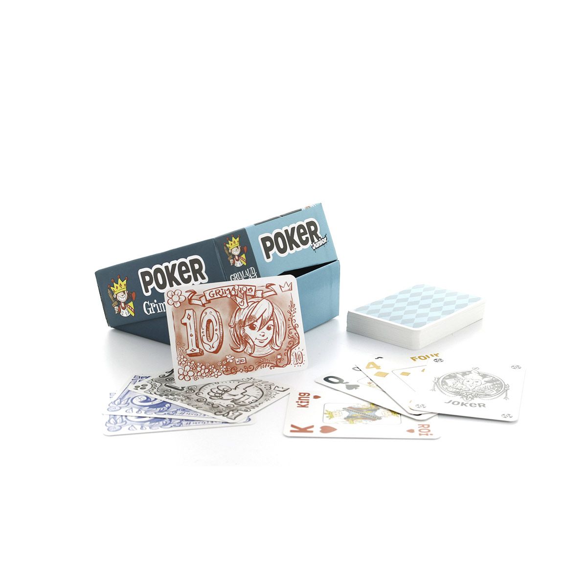 Jeu de 54 cartes de poker Grimaud junior