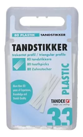 Tandex plasttandstikkere - 80 stk.