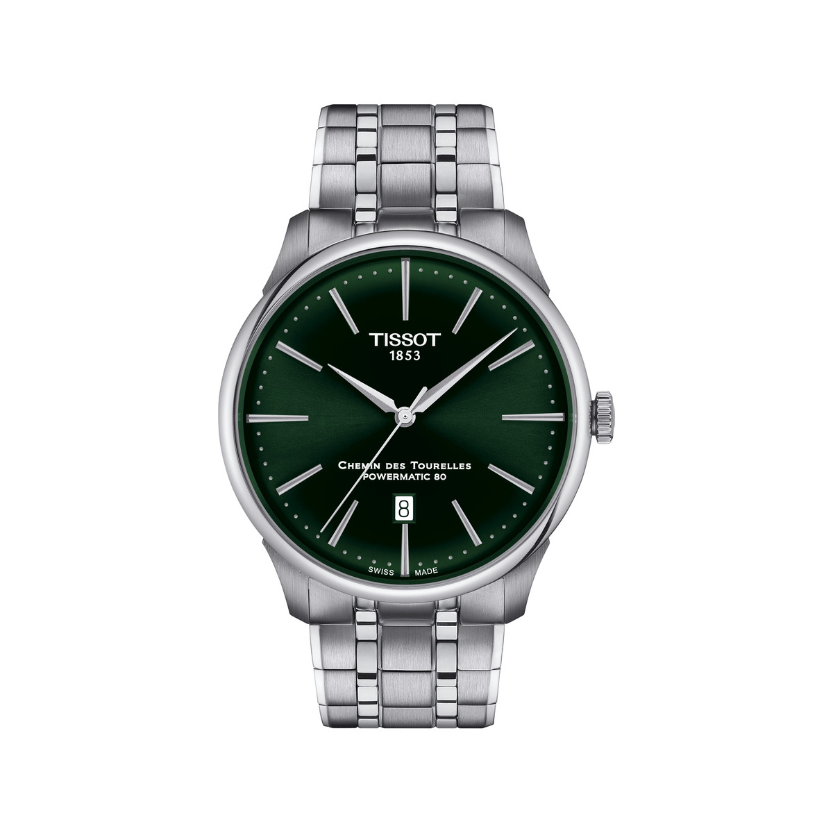 Montre TISSOT t-classic homme automatique bracelet acier gris
