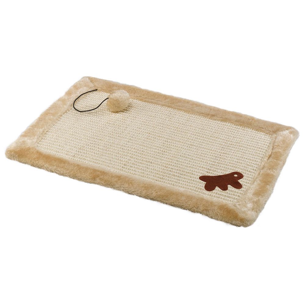 Tapis à griffes sisal peluche chat chats balle jouet ferplast pa 5616